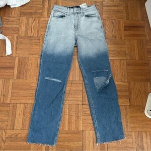 NWOT ombré high rise straight leg Jeans
